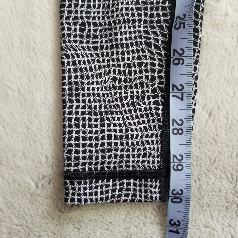 LULULEMON Wunder Under Pant III Fall Net White Black Size 4 - Picture 15 of 16